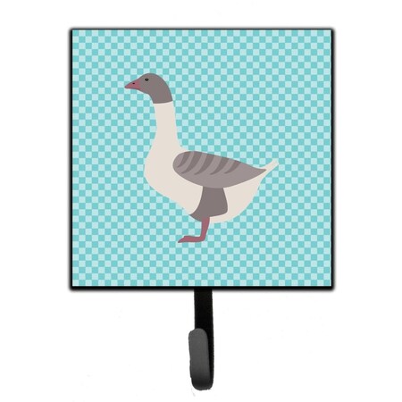 Jensendistributionservices Buff Grey Back Goose Blue Check Leash or Key Holder MI1654830